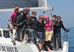 Italian women J/80 sailors