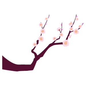 梅の枝のイラスト6 花 植物イラスト Flode Illustration フロデイラスト