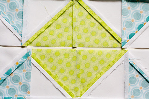 Half-Square Triangle Block of the Month May Quilt Block Tutorial - In Color Order