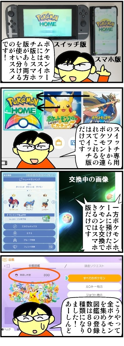 第５９３話 ポケモンホームで全国図鑑完成 Itネタの4コマ漫画 It向上委員会 有江が発信中