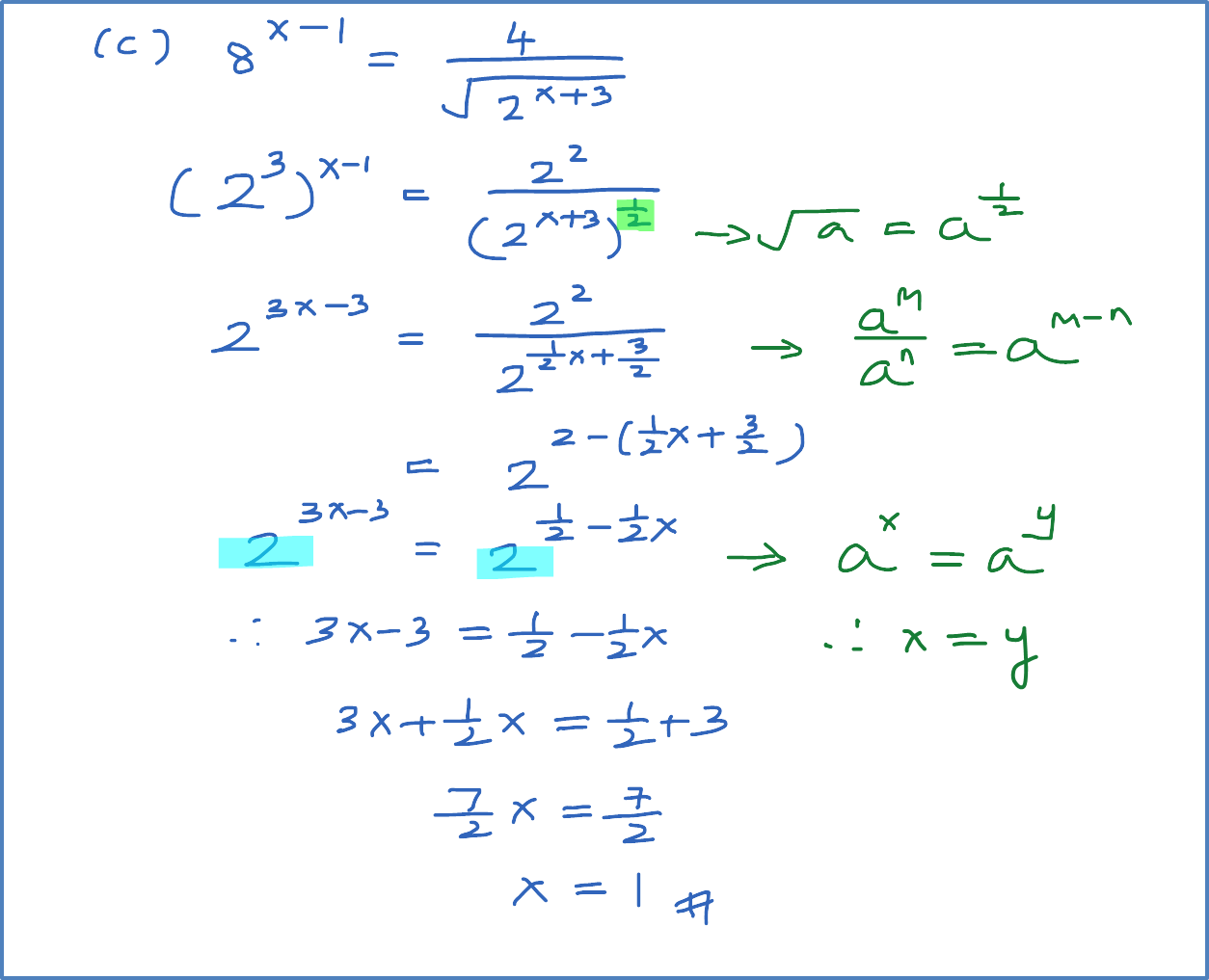 5 3 Equations Involving Indices Example 3 User S Blog