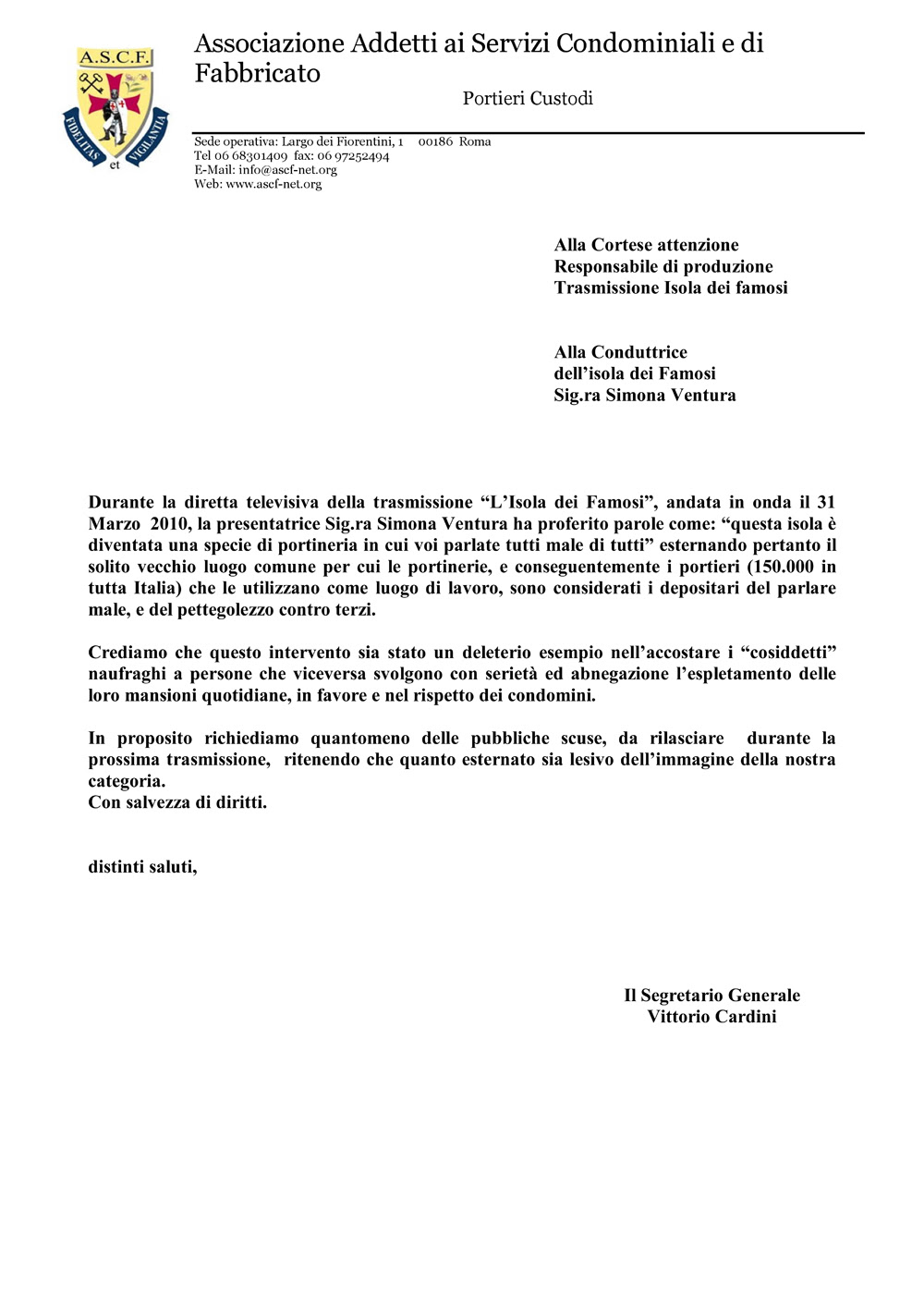 Lettera di reclamo | Senza Soldi