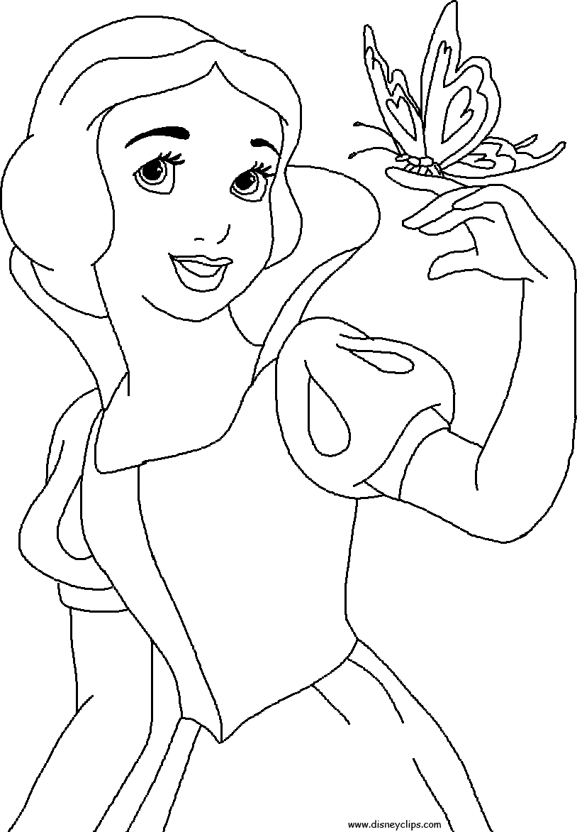 snow white coloring pages - Clip Art Library