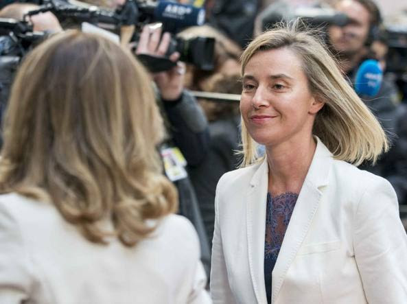 Mogherini a Bruxelles all’incontro dei leader della Ue (LaPresse)