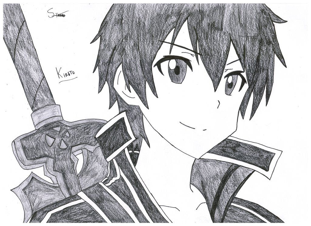  dessin  manga kirito Les dessins  et coloriage