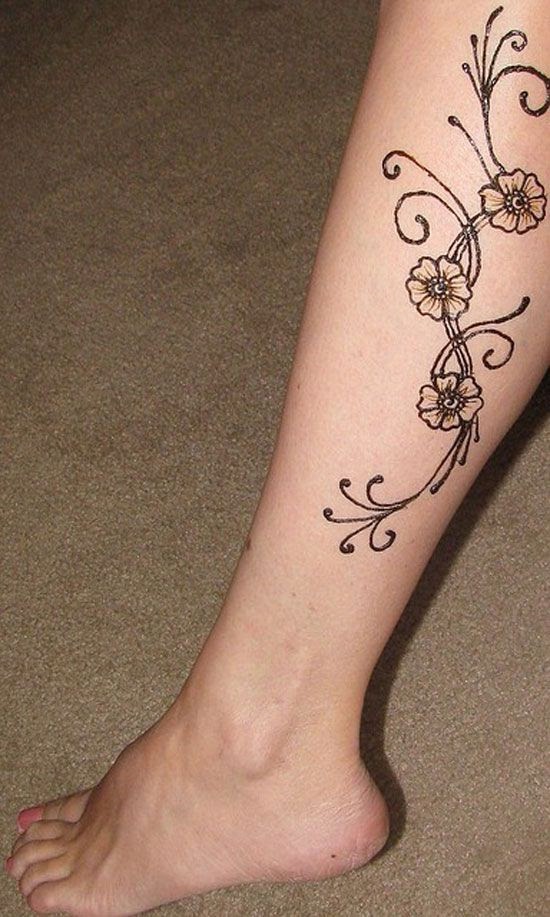 Simple Tattoo Design For Women Legs