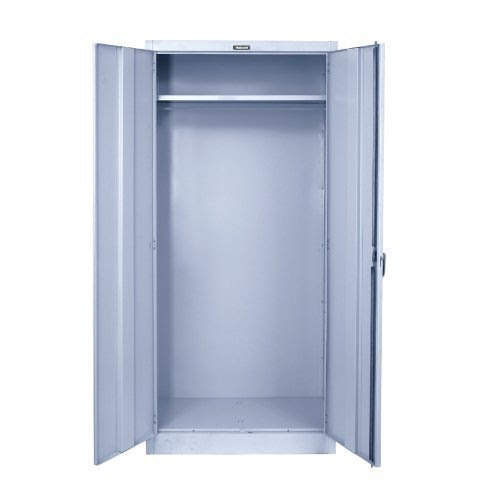 Hallowell 835W18PL-AM 800 Series Wardrobe Cabinet - Platinum - Antimicrobial, Single Tier, Double Door, 1-Wide, Knock-Down