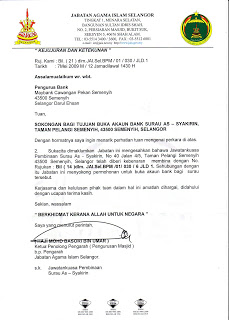 surat pengesahan majikan untuk buka akaun bank