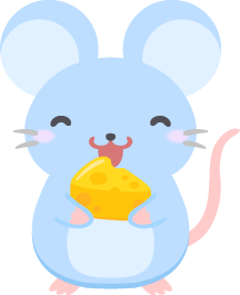 大好きなチーズを手にご満悦なねずみの無料ベクターイラスト素材 Picaboo ピカブー 無料ベクターイラスト素材