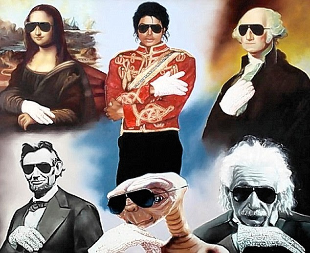 mona on lisa park Lincoln, Mona Icons Albert ET, George Lisa, Einstein, Washington Abe