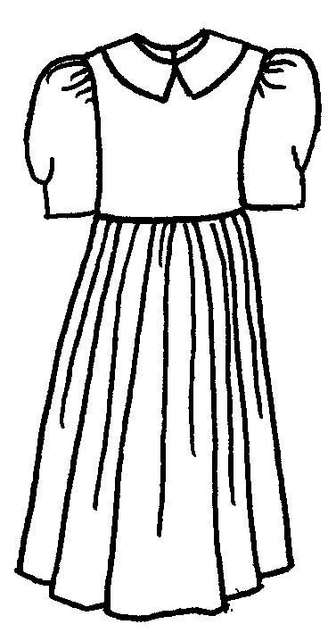 black dress white outline