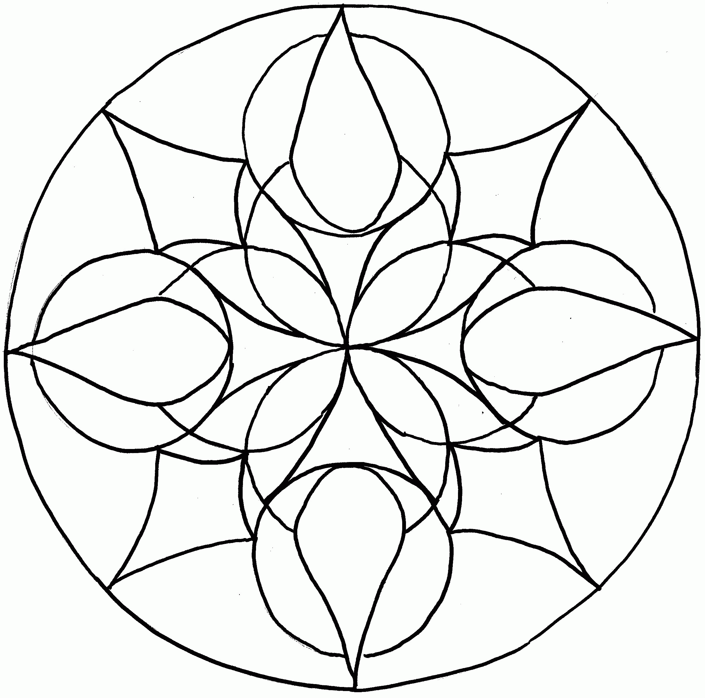 Simple Mandala Coloring Page  Coloring Home