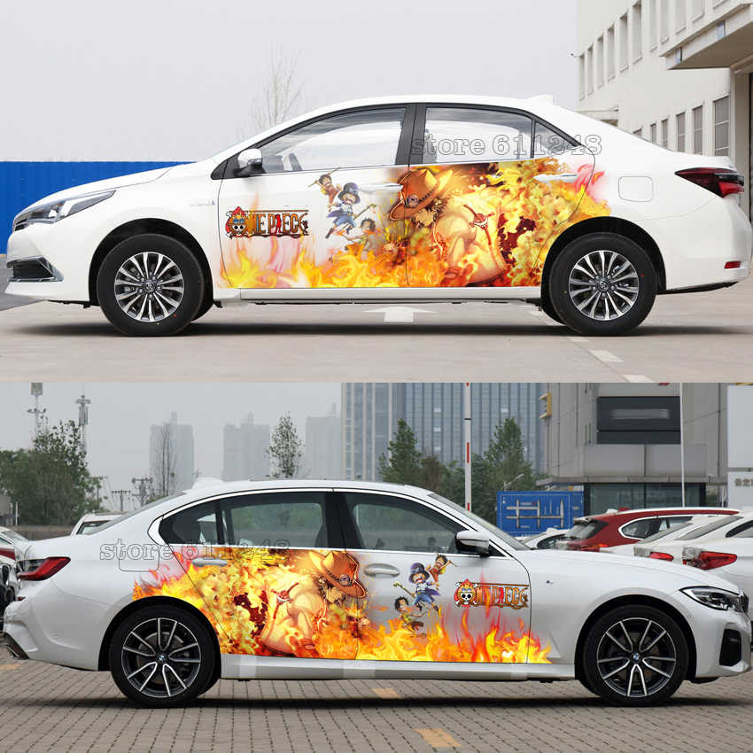 左サイド車ステッカー火炎アニメボンネット150 130センチフードカースタイリングステッカーカスタマイズサイズに合わせすべての車両ステッカー 車の ステッカー 車のステッカー 車のステッカー火災 Gooum