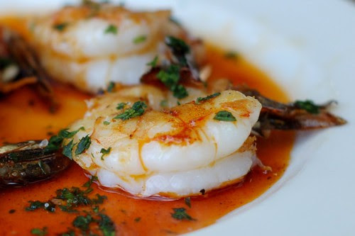 Gambas a la plancha with smoked paprika and sea salt