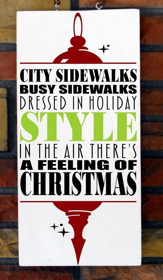 9 1/4x 19 wooden Christmas Sign "A Feeling Of Christmas" A MUST SEE