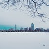 Hold fast to dreams For when dreams go Life is a barren field Frozen with snow.  Langston Hughes   #boston #snow #cold #river #VSCOcam