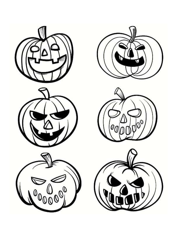 Coloriages Citrouilles Halloween citrouille et araignée à  - coloriage de citrouille