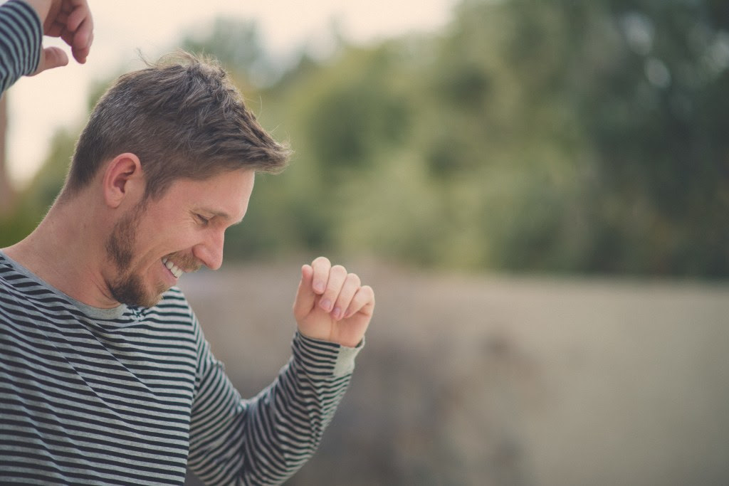Man Feeling Happy Outside