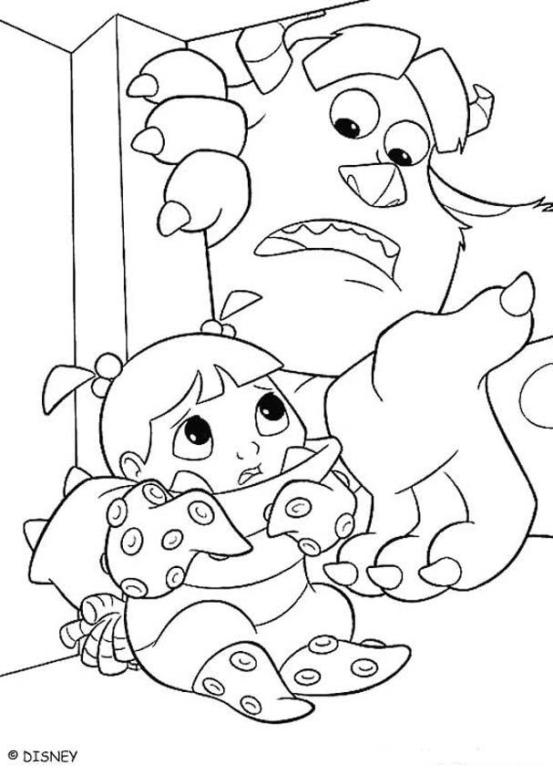 Sulley Finds Boo Coloring Pages Hellokids Com