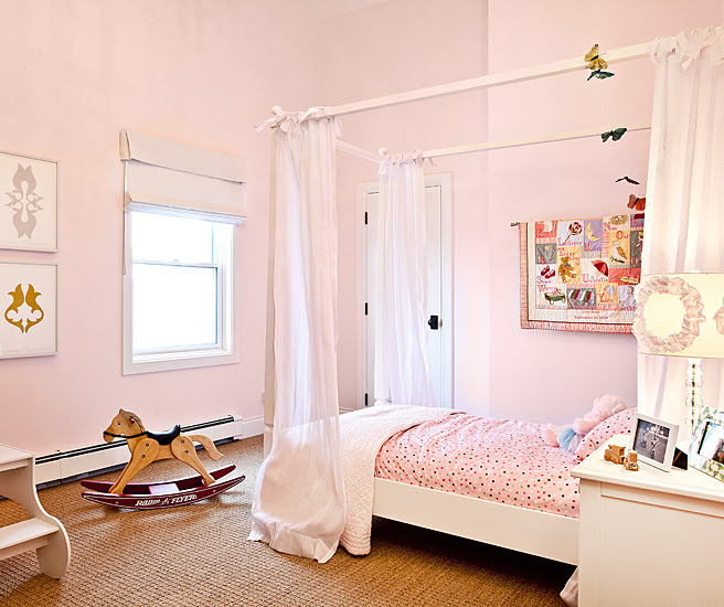 Twin Canopy Bed - Traditional - girl's room - Jaffa Group