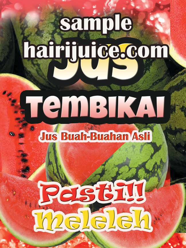 Sticker Balang air Jus Buah | hairi juice trading