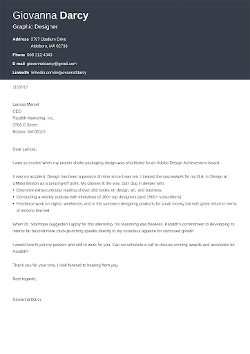 Ideal Job Application Cover Letter