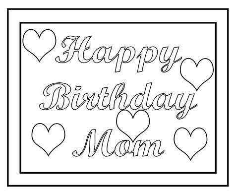  happy birthday mom coloring pages free printable