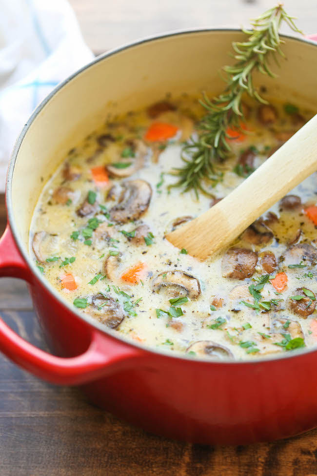 Creamy Mushroom soup with carrots step by step