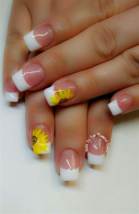 sunflower nails nails pinterest sunflower nails  sunflowers