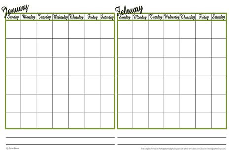 photography blography even more calendar templates