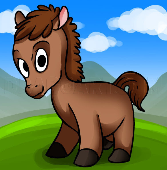 cartoon animals to draw. How to Draw a Cartoon Horse