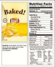 Baked lays nutrition