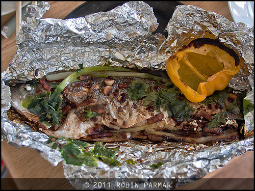 sea bass with ginger soy