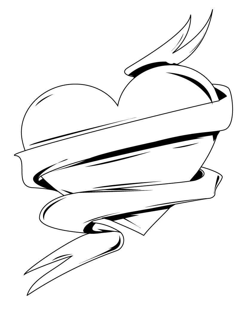 Download Free Printable Heart Coloring Pages For Kids