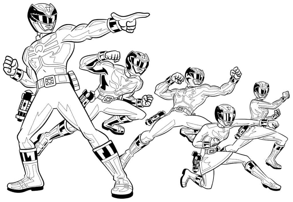 free megaforce power rangers coloring pages printable