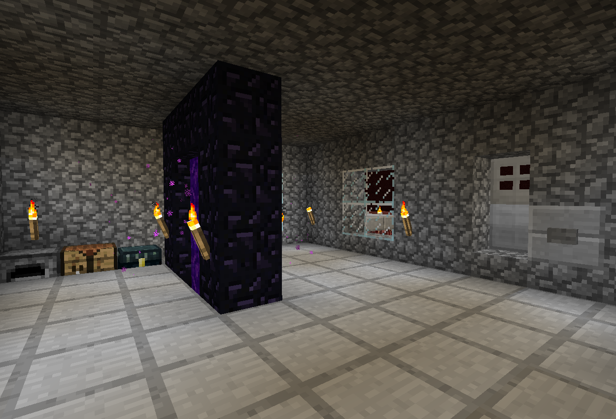 ネザー通路完成 マイクラ初心者が行く