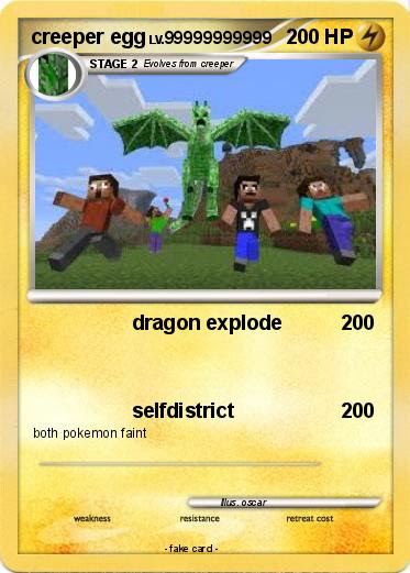 Pokémon creeper egg 6 6 - dragon explode - My Pokemon Card