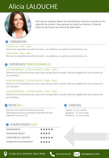 Modele de cv responsable administratif et financier