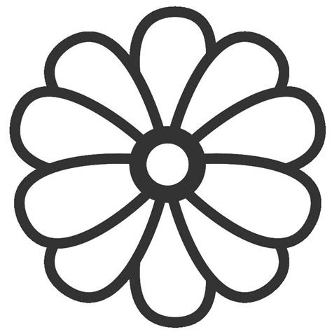One large printable flower petal template with pointed tips. large flower template printable coloring home