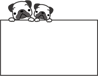 パグ 犬のイラスト 無料イラスト フリー素材