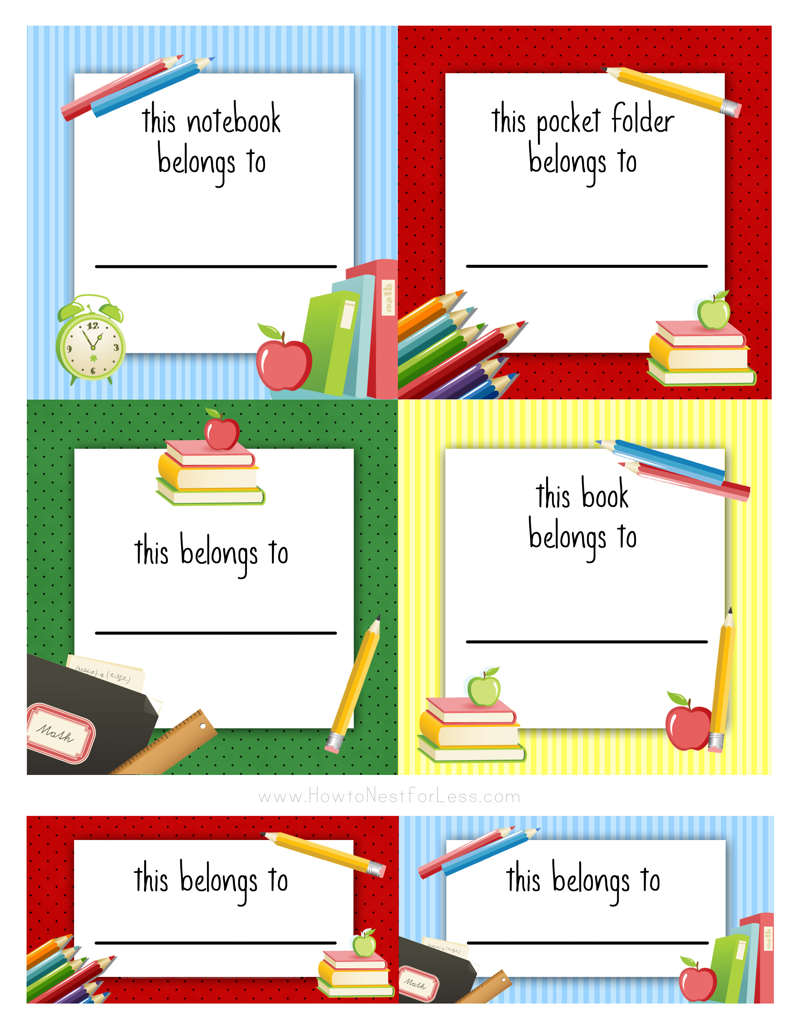 1000+ images about Kids & School Labels, Printables and Templates ... - ClipArt Best - ClipArt Best