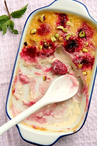 Macarpone Raspberry Gratins
