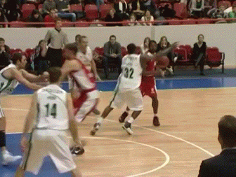 russian basketball coach epic assist GIF