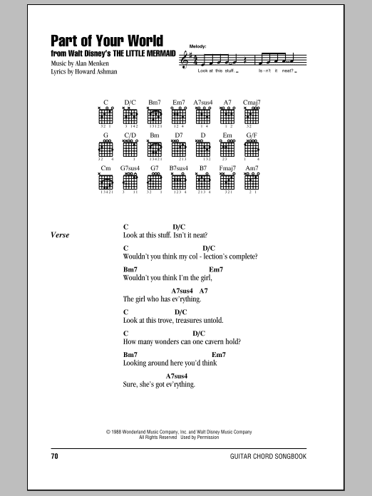 Part Of Your World Chords
