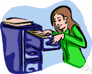 file - office furniture consisting of a container for keeping papers in order