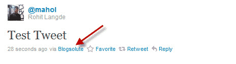 Brand Tweets with Website Name