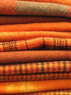 hand dyed orange woolens