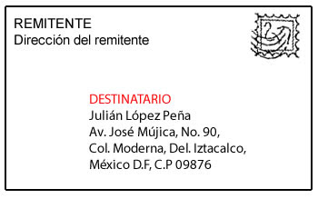 Ejemplo de Destinatario