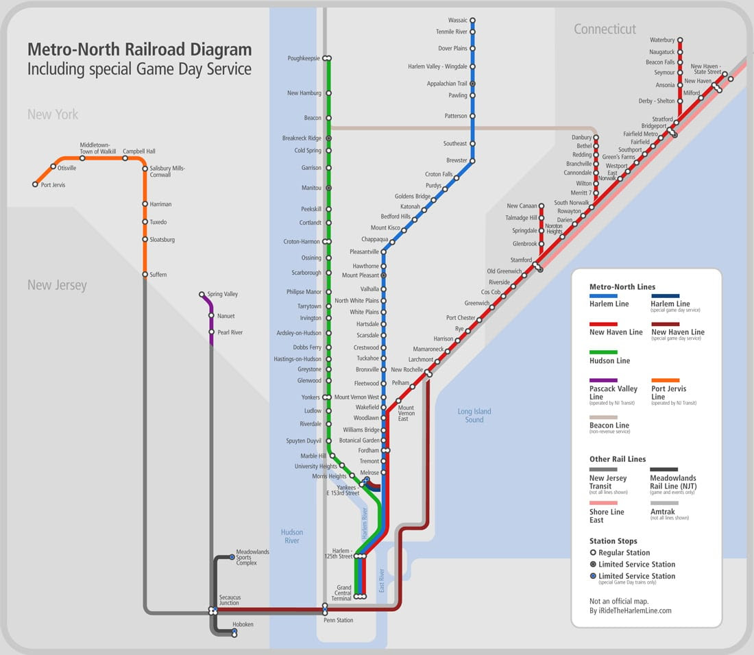 Metro North Lines Map Tuesday Tour of Metro North: A new system map – I Ride The Harlem 