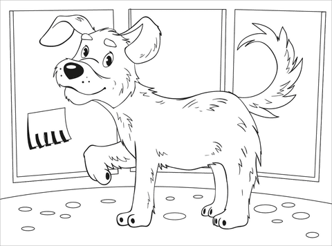 Dog coloring page | Free Printable Coloring Pages